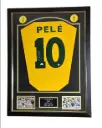 Hand Signed Pele Brazil Jersey - Premium Framed Museum Quality